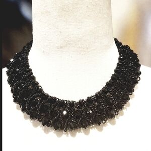 Elegant Black Beaded Necklace
